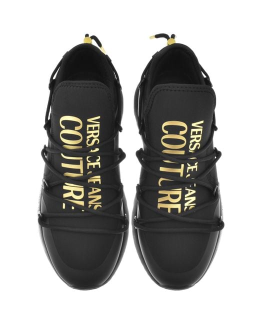 Versace Jeans Black Couture Dynamic Trainers for men