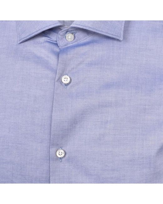 Aquascutum Blue London Long Sleeved Shirt for men
