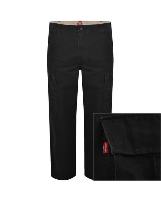 Levi's Black Xx Straight Cargo Trousers for men