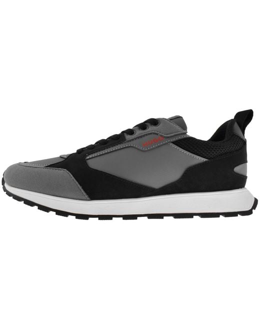HUGO Black Icelin Runn Trainers for men