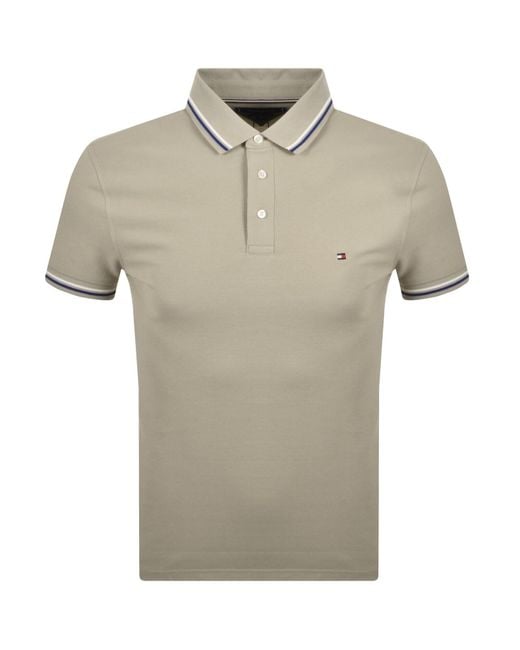 Tommy Hilfiger Natural Tipped Polo T Shirt for men