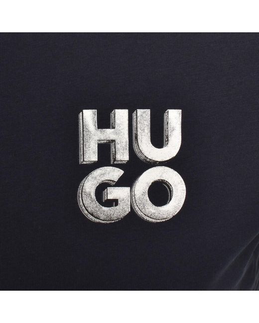 HUGO Blue Detzington241 T Shirt for men