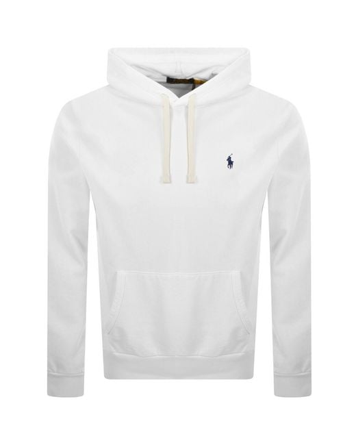 Ralph Lauren White Pullover Hoodie for men