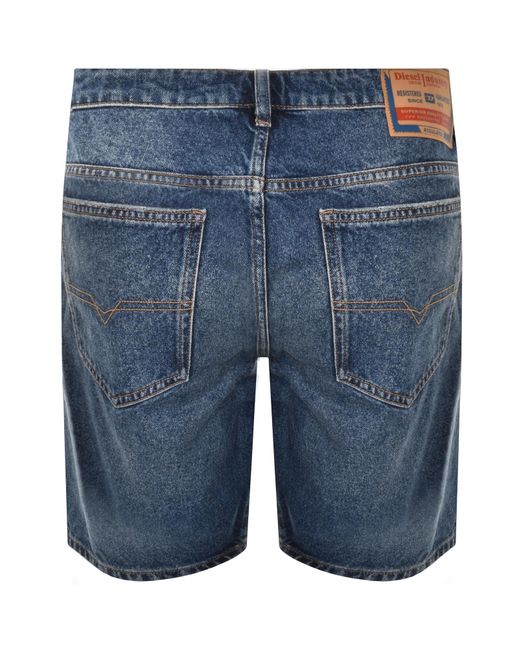 DIESEL Blue Denim Regular Shorts for men