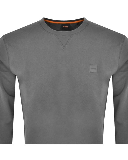 Boss Gray Boss Westart Sweatshirt for men