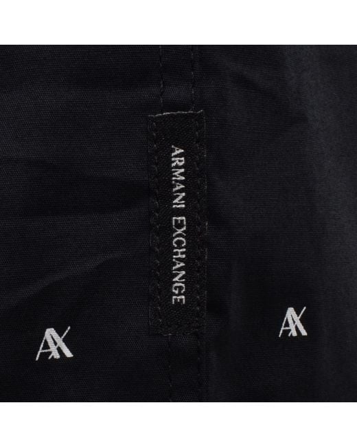 ARMANI EXCHANGE Black Ax Pattern Shirt Deep for men