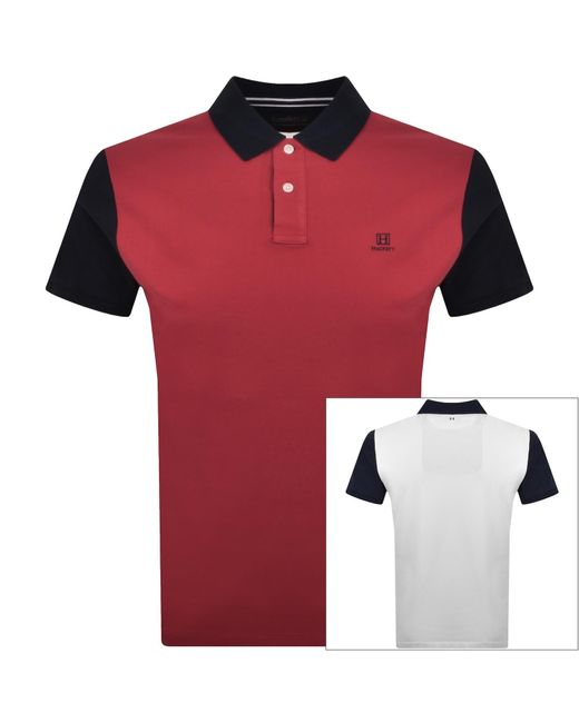 Hackett Red Heritage Multi Polo T Shirt for men
