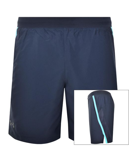 Under Armour Blue Launch 7 Shorts for men