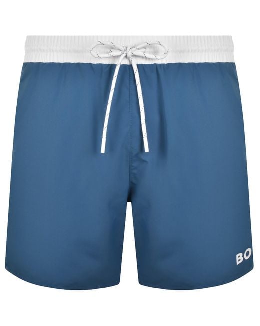 BOSS BUSINESS Blue Boss Starfish Swim Shorts for men