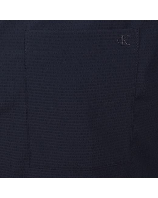 Calvin Klein Blue Seersucker Shirt for men