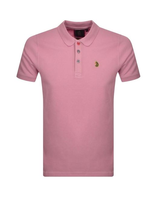 Luke 1977 Pink New Mead Polo T Shirt for men