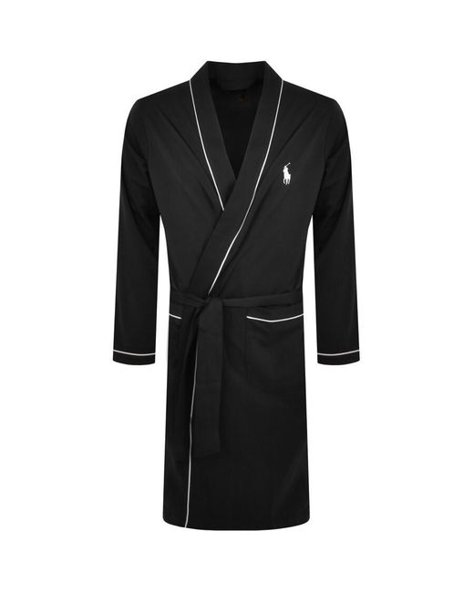 Ralph Lauren Shawl Dressing Gown in Black for Men Lyst