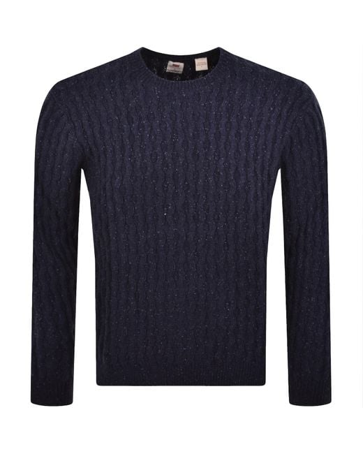 Levi's Blue Wool Blend Knit Jumper for men