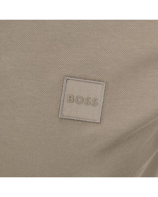 Boss Gray Boss Long Sleeve Passerby Polo T Shirt for men