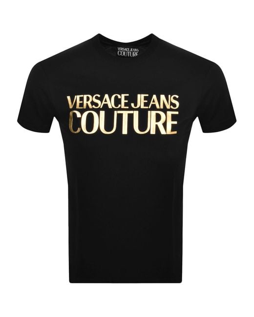 Versace Jeans Black Couture Logo T Shirt for men
