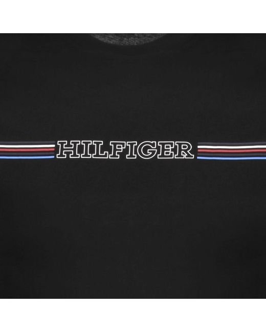 Tommy Hilfiger Black Stripe Slim Fit T Shirt for men