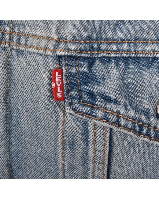 Levi's Blue Denim Sherpa Trucker Jacket for men