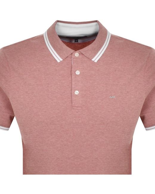 Michael Kors Pink Greenwich Polo T Shirt for men