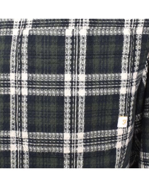Farah Black Farah Hardaker Check Shirt for men
