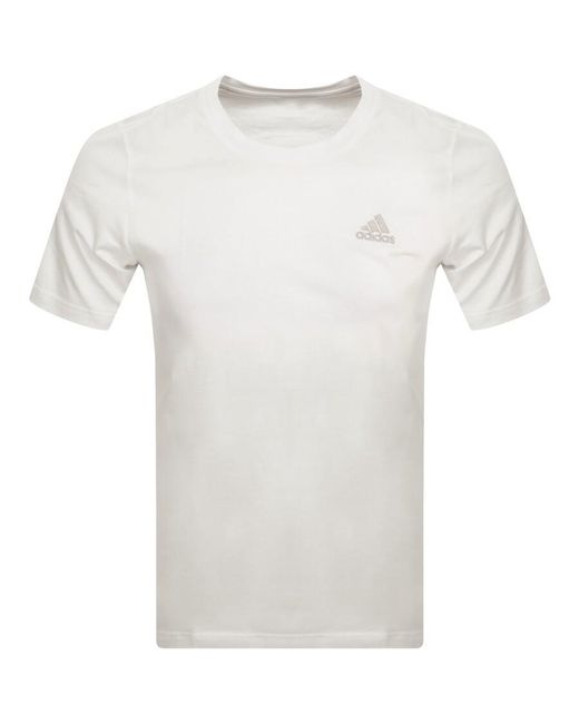 Adidas Originals White Adidas Sportswear Logo T Shirt for men