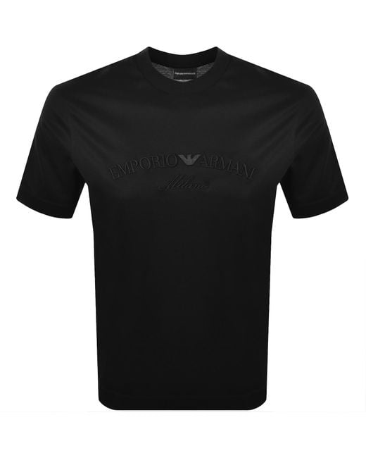 Armani Black Emporio Logo T Shirt Beauty for men
