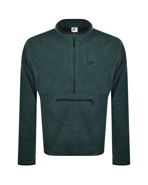 Nike Green Half Zip Club Sweatshirt for men