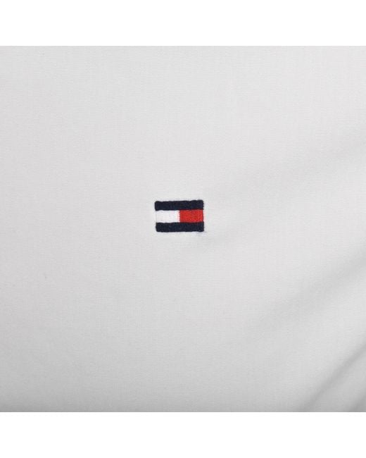 Tommy Hilfiger White Flex Poplin Regular Fit Shirt for men