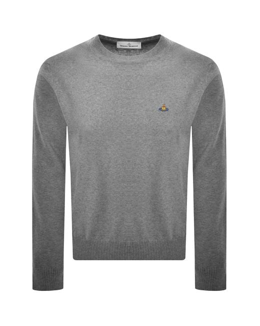Vivienne Westwood Gray Alex Round Neck Jumper for men