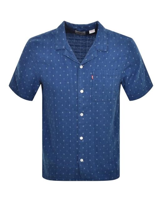 Levi's Blue Sunset Camp Short Sleeved Shirt for men