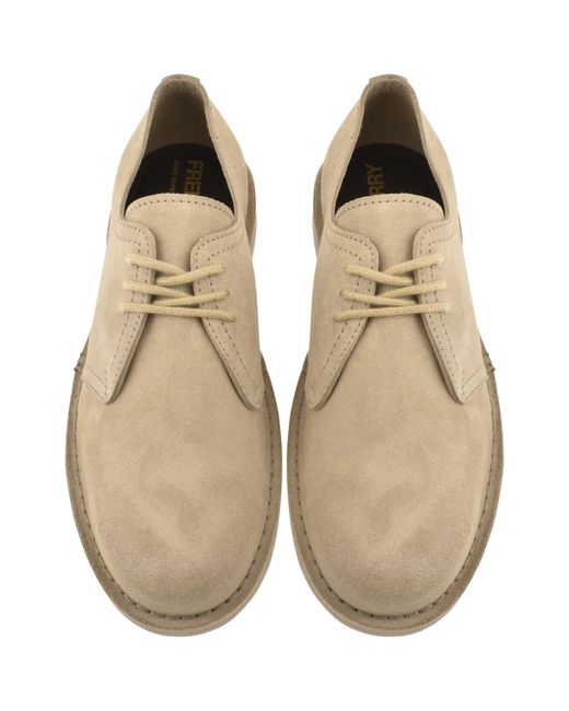 Fred Perry Natural Linden Suede Shoes for men