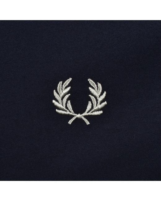 Fred Perry Blue Twin Tipped T Shirt for men