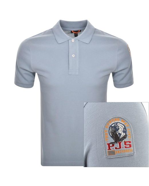 Parajumpers Blue Polo T Shirt for men