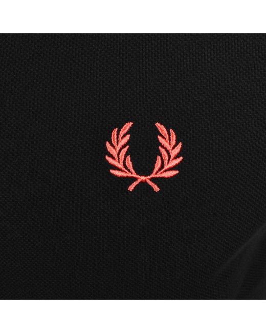 Fred Perry Black Twin Tipped Polo T Shirt for men