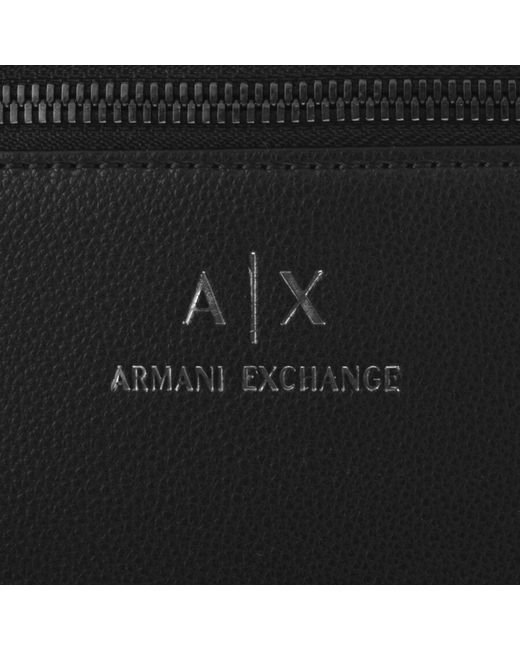 ARMANI EXCHANGE Black Logo Crossbody Bag for men