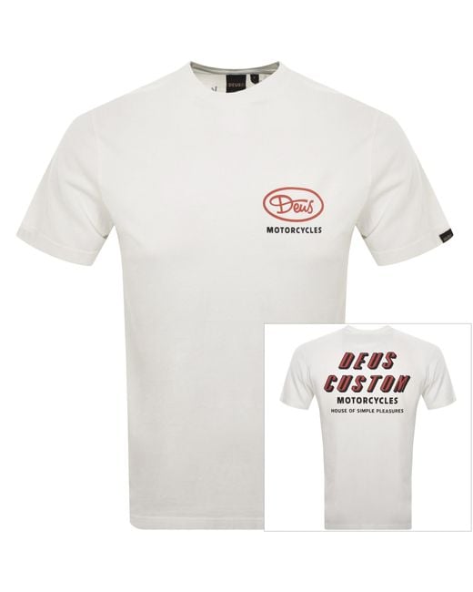Deus Ex Machina White Shimmy T Shirt for men