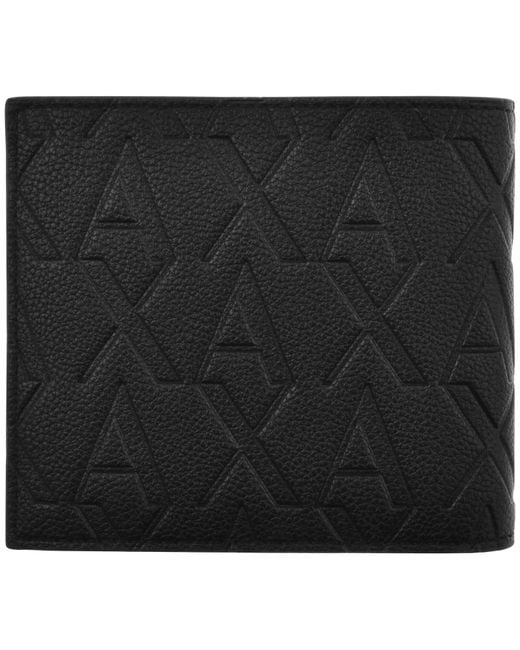 ARMANI EXCHANGE Black Bifold Logo Wallet for men