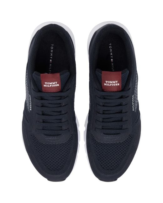 Tommy Hilfiger Blue Run Knit Trainers for men