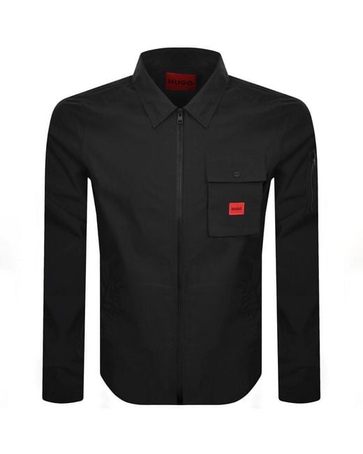 HUGO Black Emmond Overshirt Jacket for men