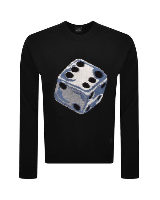 Paul Smith Black Dice Wool Jumper for men