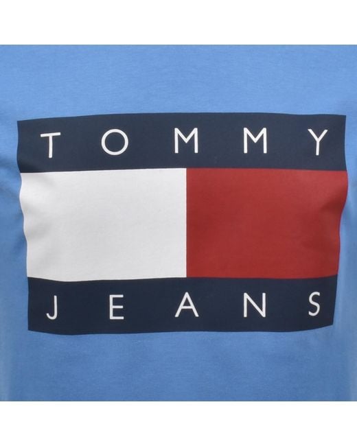 Tommy Hilfiger Blue Big Flag T Shirt for men