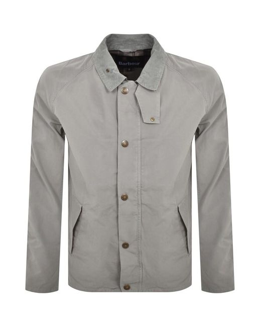 Barbour Gray Tracker Casual Jacket for men