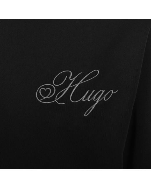 HUGO Black Dalento Hoodie for men