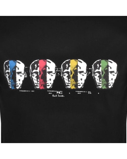 Paul Smith Black Multi Faces T Shirt for men