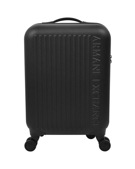 ARMANI EXCHANGE Black Maui Spinner Suitcase for men