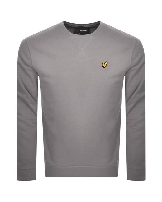 Lyle & Scott Gray Crew Neck Sweatshirt for men