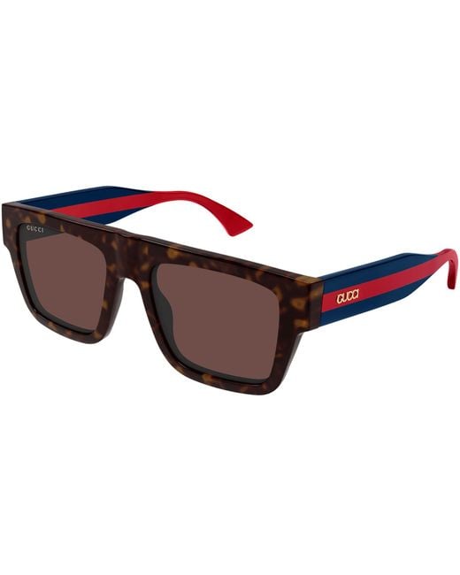 Gucci Red Gucci Gg1868S Sunglasses Havana for men