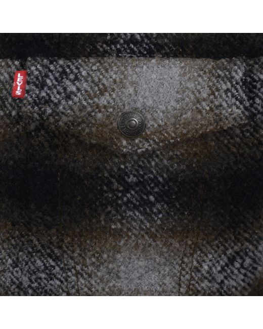 Levi's Black Plaid Trucker Jacket for men