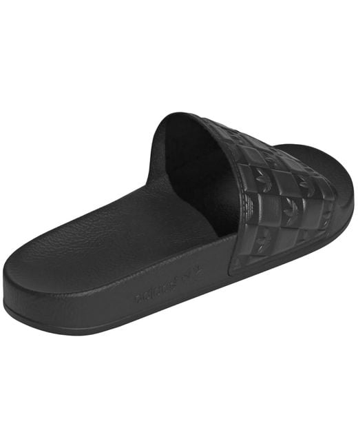 Adidas Originals Black Adilette Sliders for men