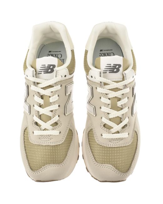 New Balance White 574 Trainers for men