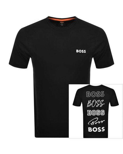 BOSS by HUGO BOSS Cotton Boss Teeback T Shirt in Black for Men | Lyst